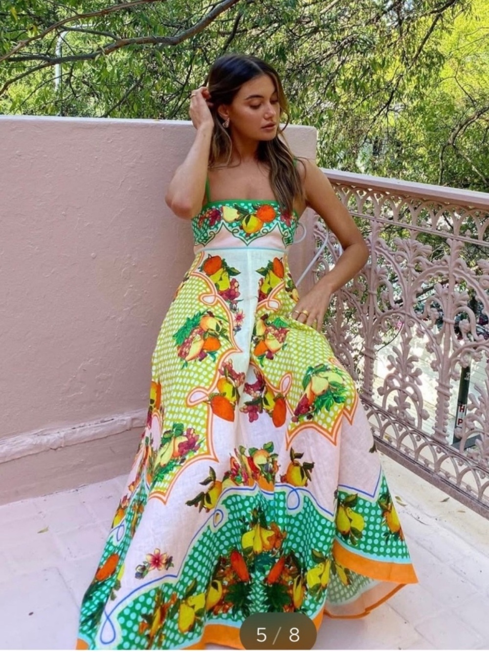 ALÉMAIS Lemonis Printed Linen
Midi Dress Sz 12 - Picture 2 of 16